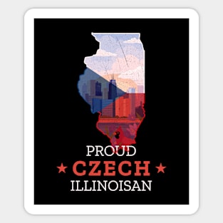 Proud Czech Illinoisan - Illinois State Pride Sticker